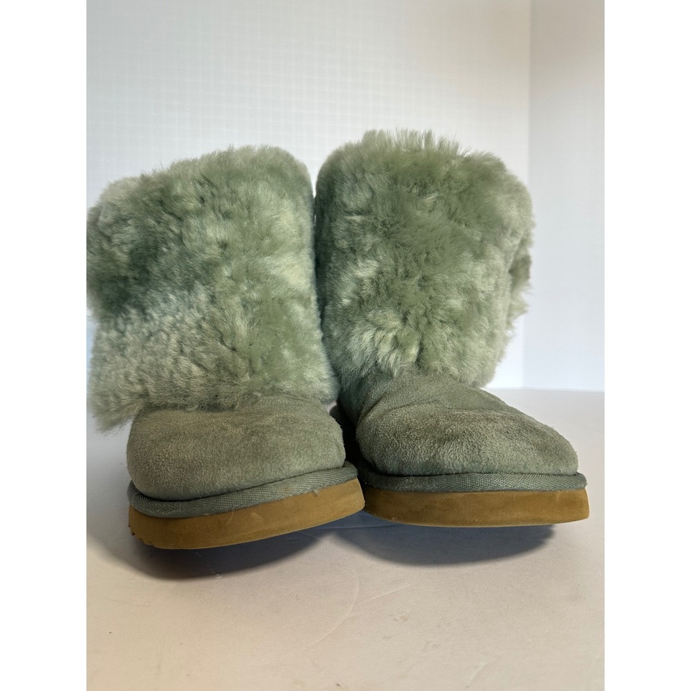 UGG Australia Bailey Button Triplet Sage Green Suede Tall Boots 1873 Womens 7 - Picture 8 of 14